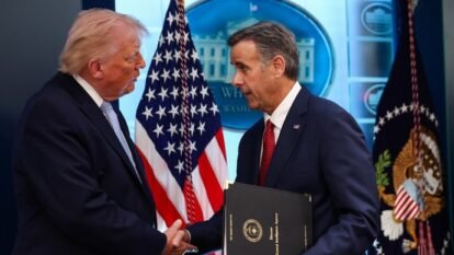 US President Donald Trump and CIA Director John Ratcliffe.