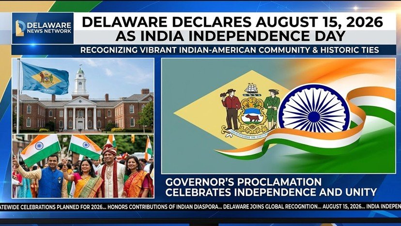 Delaware Declares August 15, 2026 as India Independence Day