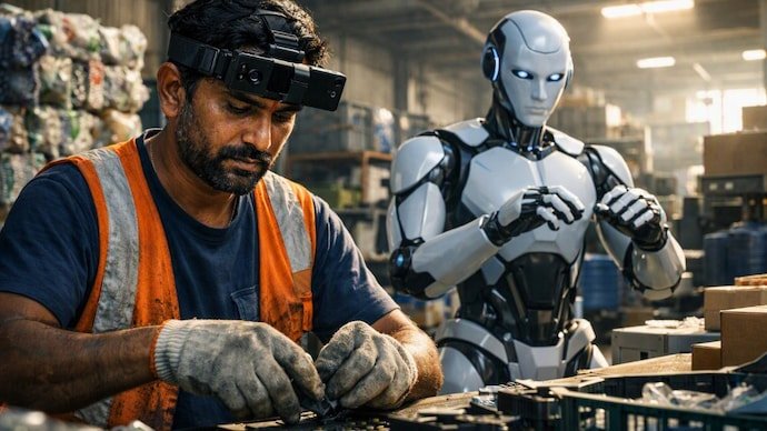 AI, robot, workers training robot,