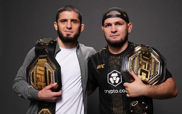 Khabib Tells Islam Makhachev to 'Be Nice' After UFC 330 Garry Exchange