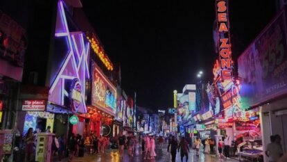 Pattaya's Walking Street is its best-known nightlife strip, packed with bars, clubs and adult-entertainment venues.