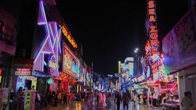 Pattaya's Walking Street is its best-known nightlife strip, packed with bars, clubs and adult-entertainment venues.
