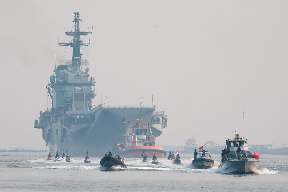 Indonesia Aircraft Carrier KRI Gajah Mada Arrives
