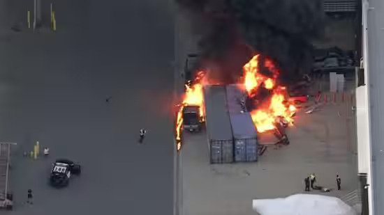 Los Angeles news helicopter crashes while covering fatal bus accident