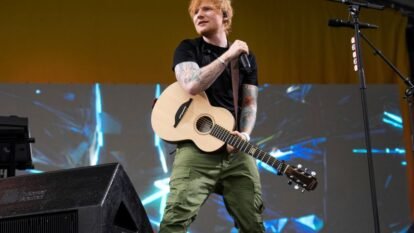 Ed Sheeran performs at the 2023 New Orleans Jazz & Heritage Festival in New Orleans on April 29, 2023. Ed Sheeran performs at the 2023 New Orleans Jazz & Heritage Festival in New Orleans on April 29, 2023.