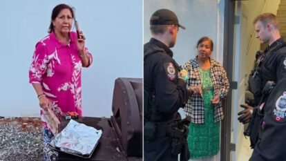 The woman has been arrested by the Surrey Police.