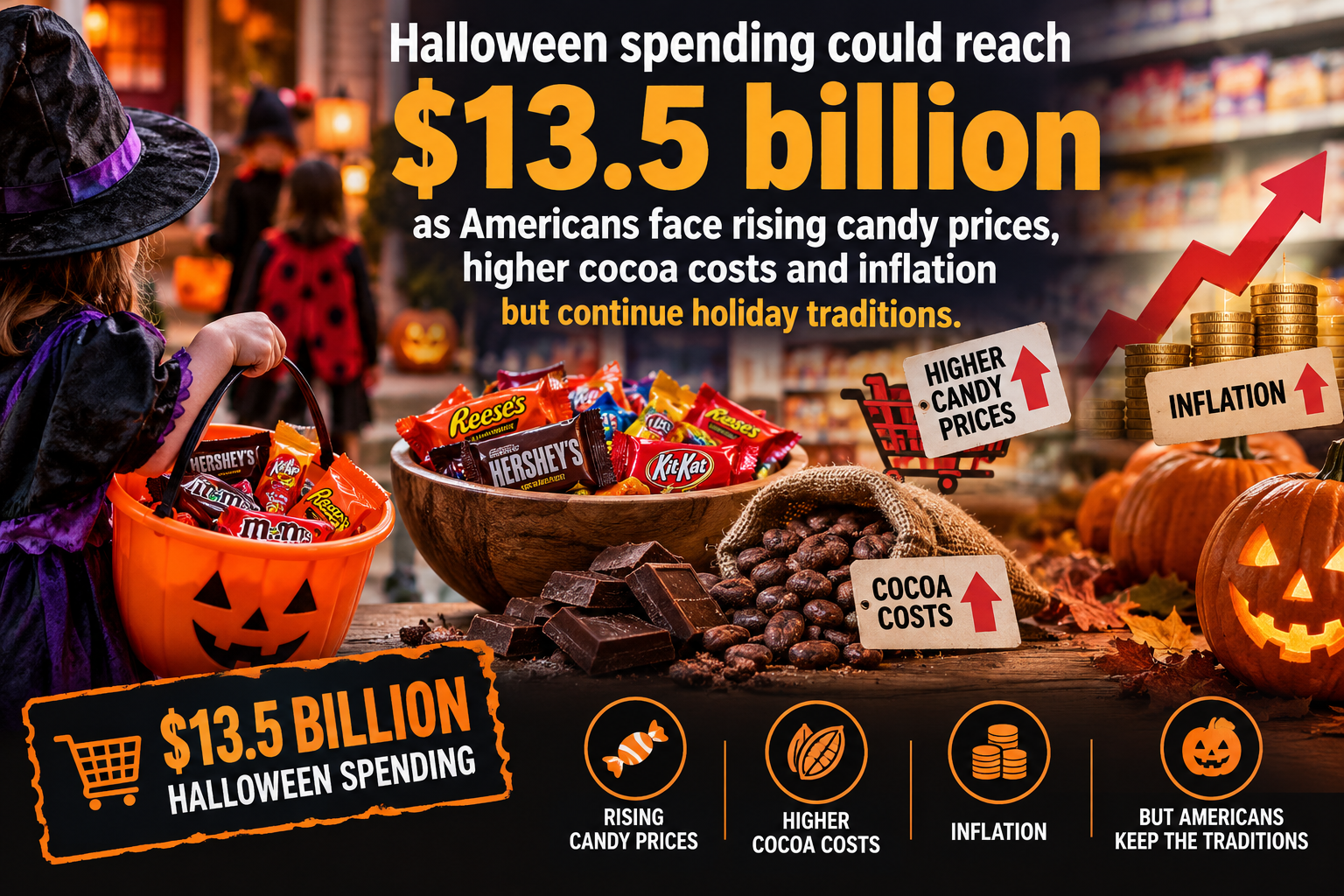 Halloween Candy Prices Rise as US Spending Hits $13.5B