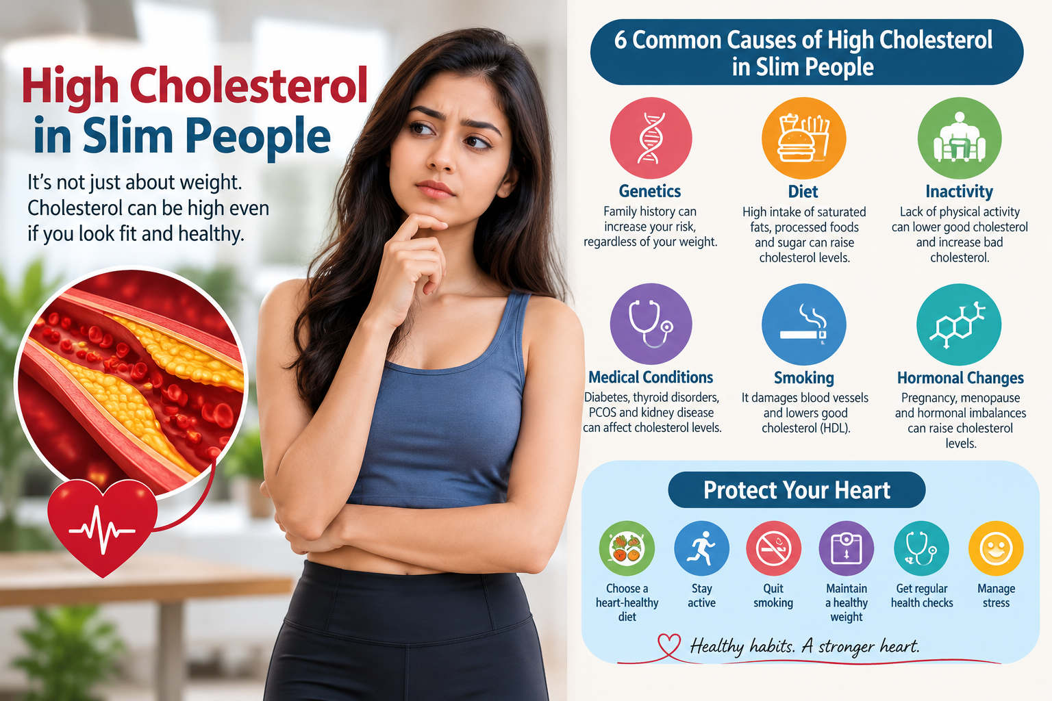 High Cholesterol in Slim People: 6 Causes Explained