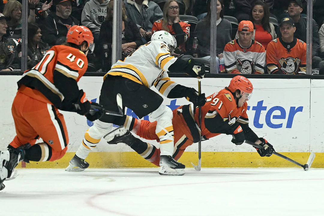 Bruins Beat Ducks 4-2 as Elias Lindholm Scores Winner