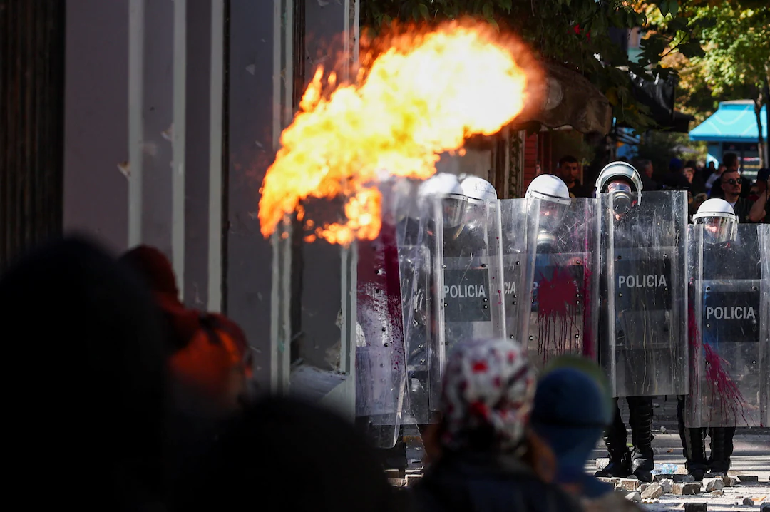 Albania Protests: Police Fire Rubber Bullets in Tirana