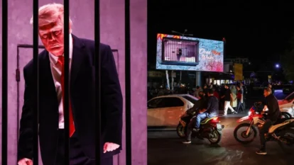 Tehran Installation Depicts Trump Behind Bars Amid Tensions Tehran Installation Depicts Trump Behind Bars Amid Tensions