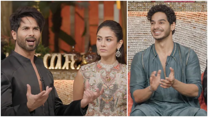 Shahid Kapoor, Mira Rajput and Ishaan on Kapil Sharma Show